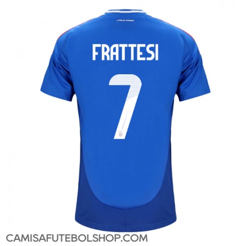 Camisa de time de futebol Itália Davide Frattesi #7 Replicas 1º Equipamento Europeu 2024 Manga Curta